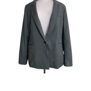 Alex Marie Womens Blazer Size 12 Single Button Gray Lined Career 2 Pockets
